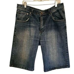 Brooklyn Basement Denim Shorts Size 38 Blue‎ Flat Front